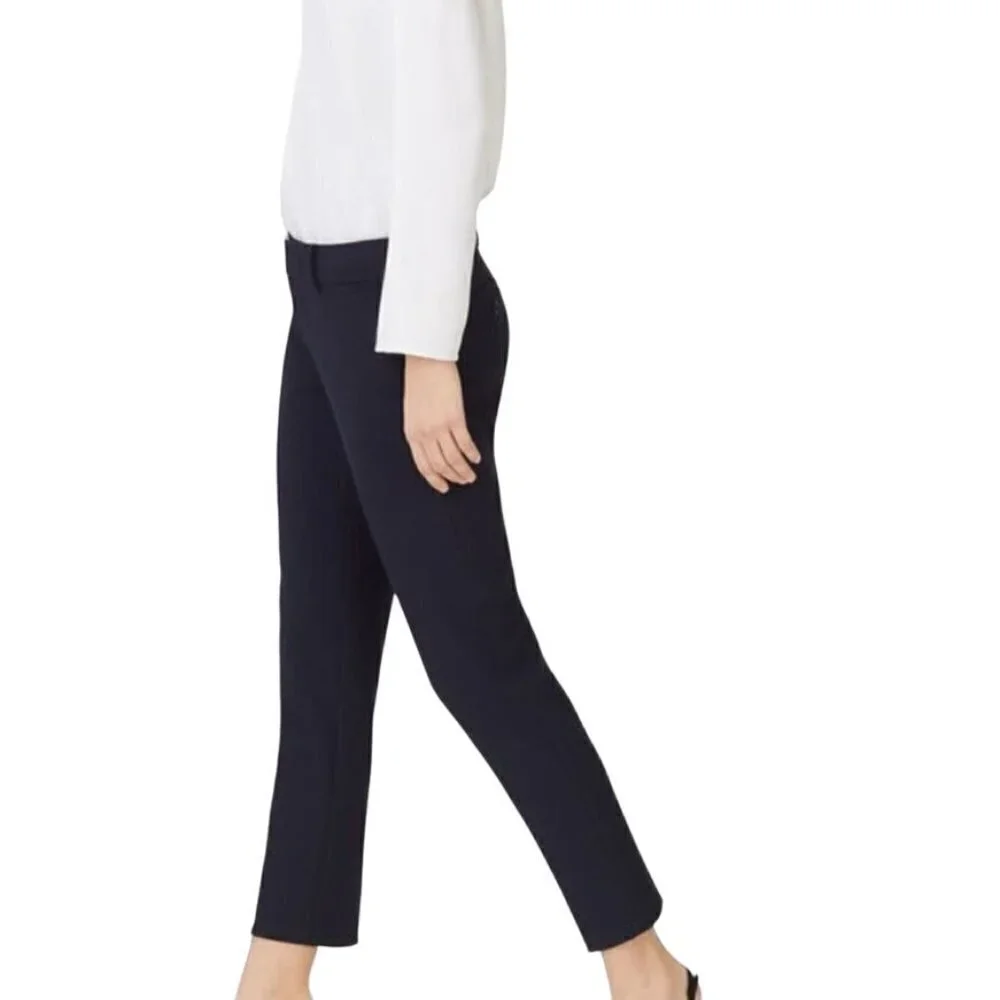 Club Monaco Remi Textured Pants Navy Ankle Size 4